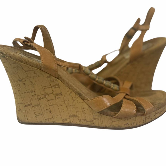 Steve Madden strappy bead wedge sandals 7.5M - Picture 4 of 7